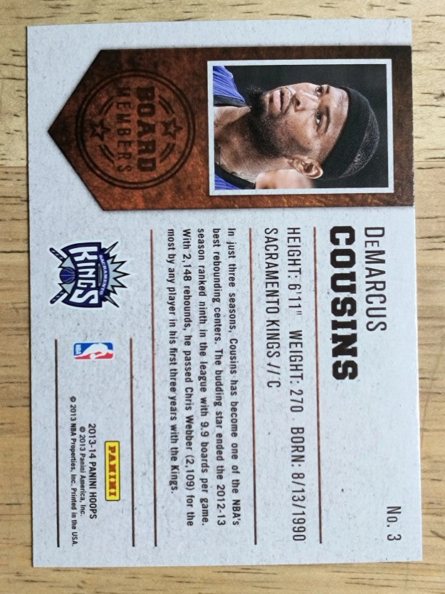 2013-14 Hoops Board Members #3 DeMarcus Cousins