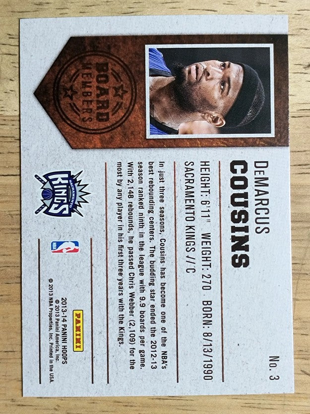 2013-14 Hoops Board Members #3 DeMarcus Cousins