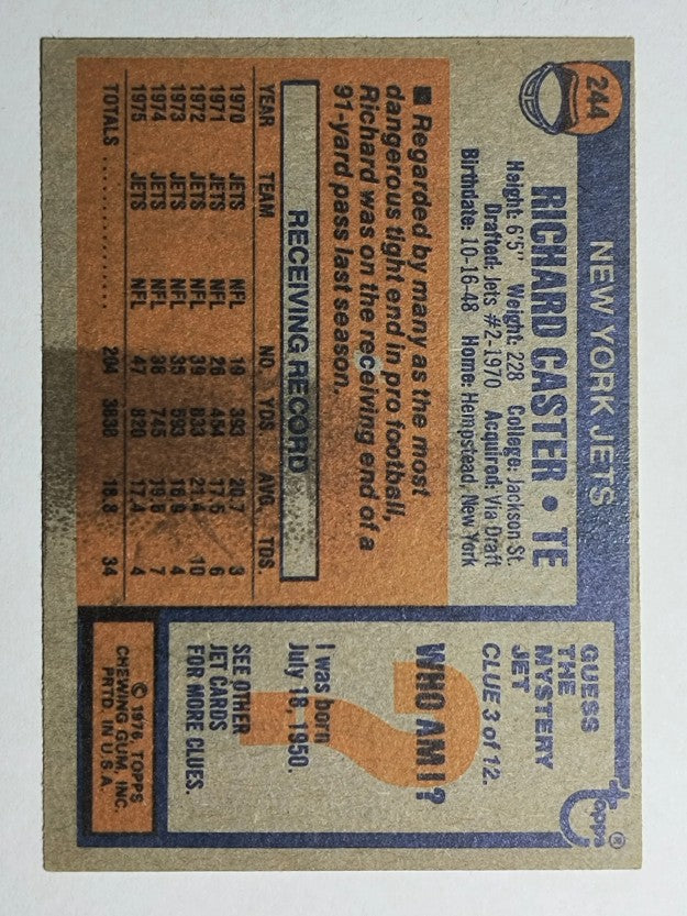 1976 Topps #244 Richard Caster (VGEX)