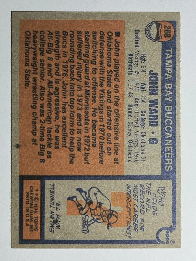 1976 Topps #268 John Ward RC (NMMT)