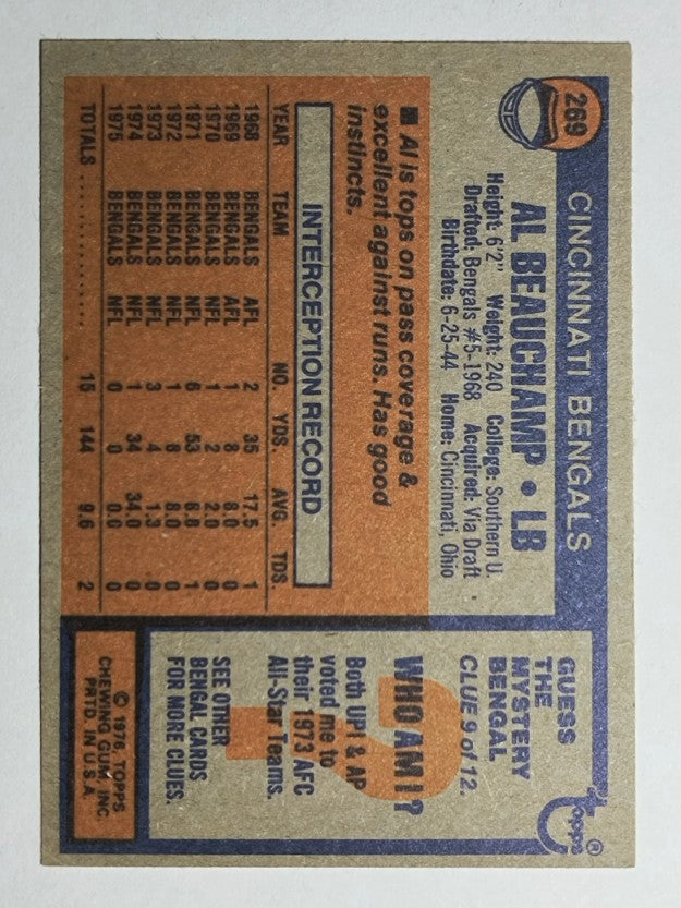 1976 Topps #269 Al Beauchamp (NM)