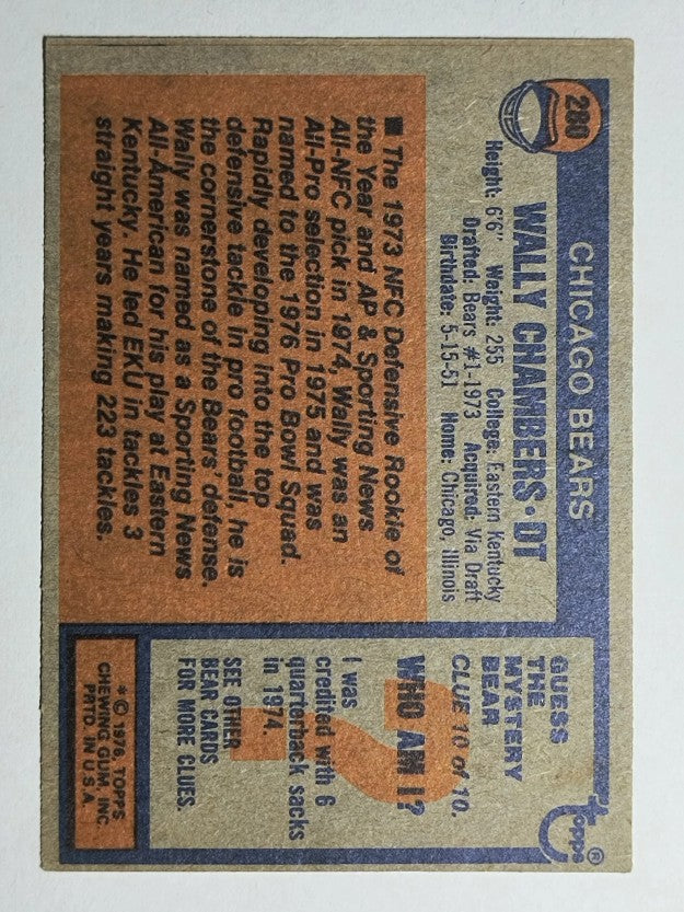 1976 Topps #280 Wally Chambers (EX)