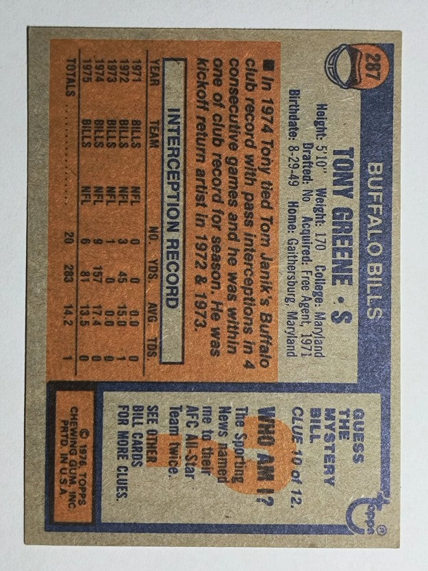 1976 Topps #287 Tony Greene (EXMT)