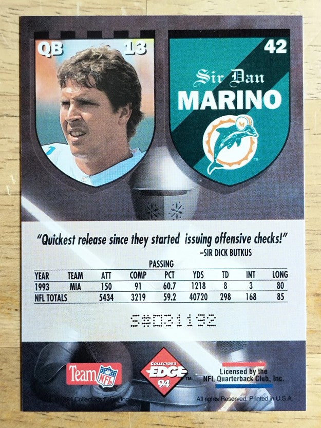 1994 Excalibur #42 Dan Marino