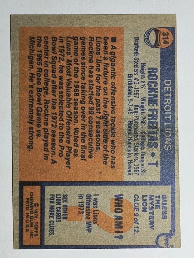 1976 Topps #314 Rockne Freitas (VGEX)