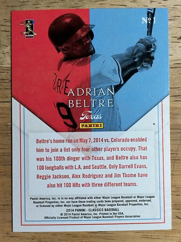 2014 Classics Home Run Heroes #1 Adrian Beltre