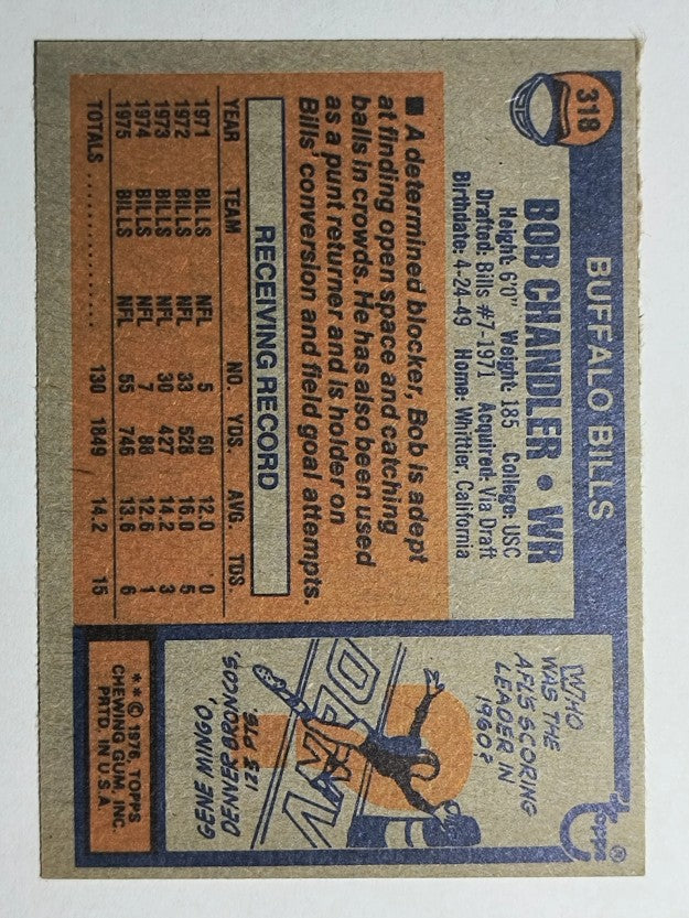 1976 Topps #318 Bob Chandler (EXMT)