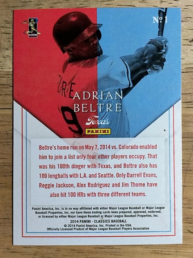2014 Classics Home Run Heroes #1 Adrian Beltre