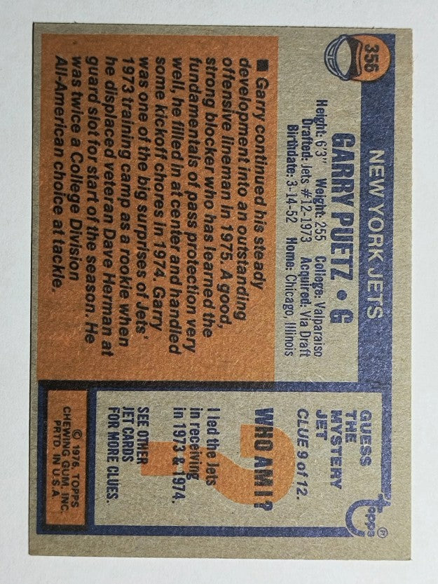 1976 Topps #356 Garry Puetz (EXMT)