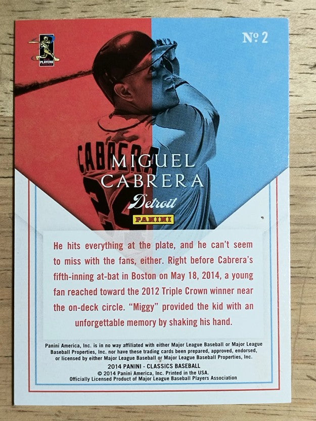 2014 Classics Home Run Heroes #2 Miguel Cabrera