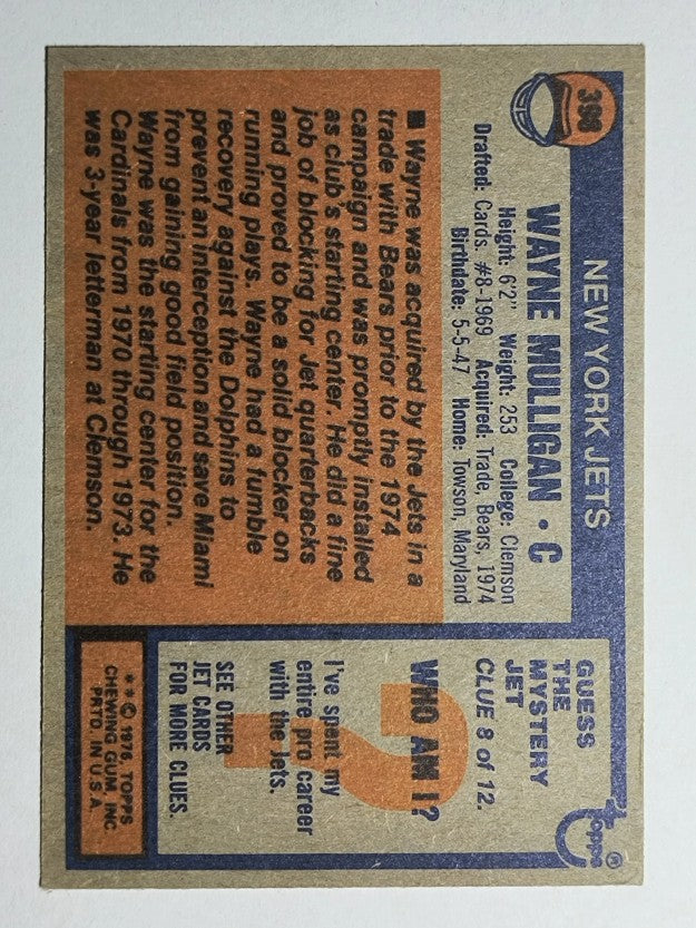 1976 Topps #398 Wayne Mulligan (EX)