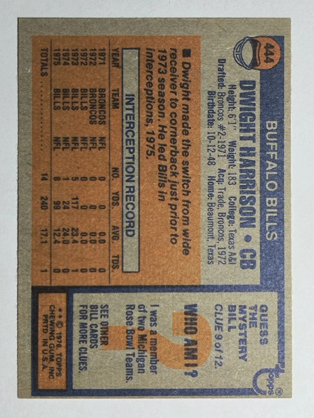 1976 Topps #444 Dwight Harrison (EXMT)