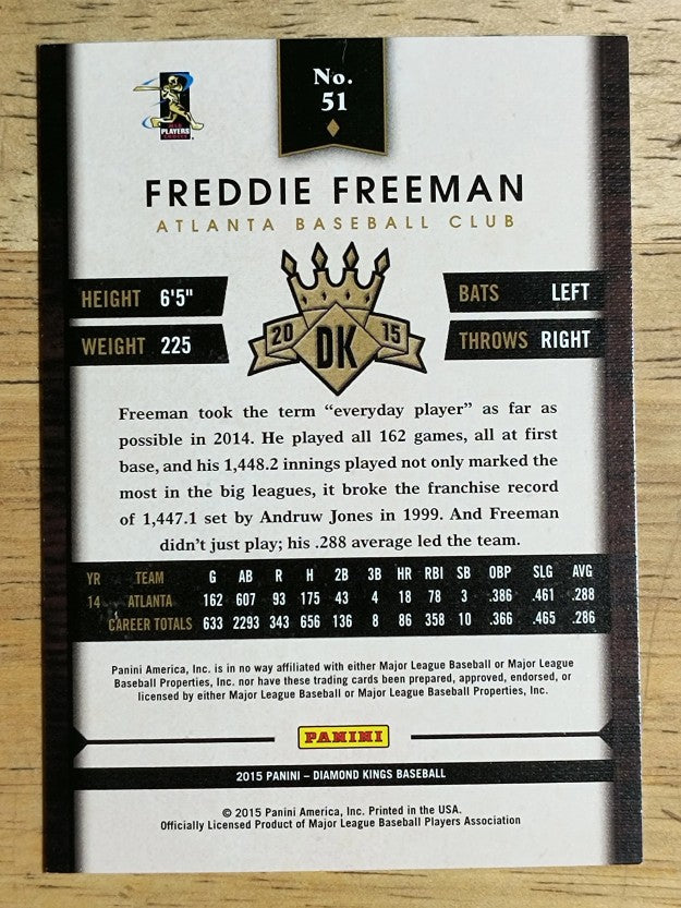 2015 Diamond Kings #51 Freddie Freeman