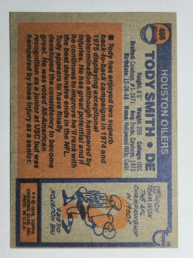 1976 Topps #486 Tody Smith (VG)