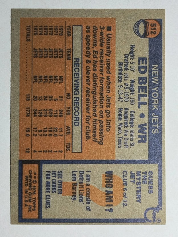 1976 Topps #512 Ed Bell (EXMT)
