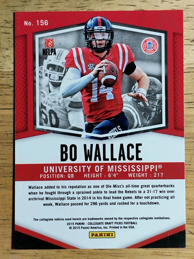 2015 Panini Prizm Draft Picks #156 Bo Wallace RC