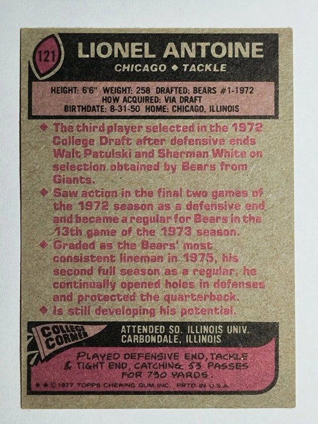 1977 Topps #121 Lionel Antoine RC (EX)
