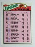 1977 Topps #205 Cincinnati Bengals/Team Checklist (VG)