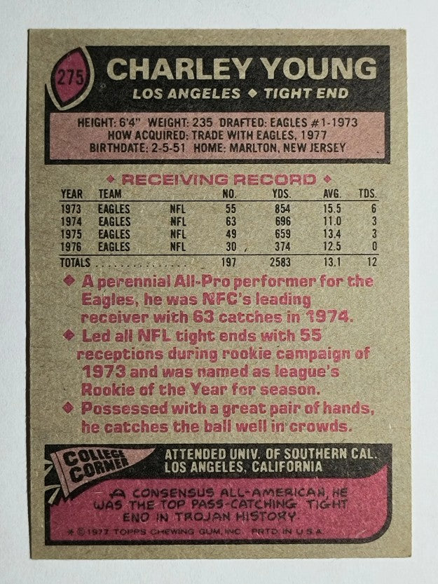 1977 Topps #275 Charle Young (EX)