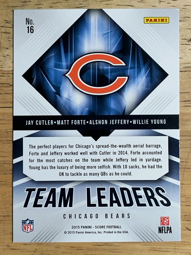 2015 Score Team Leaders #16 Alshon Jeffery/Jay Cutler/Matt Forte/Willie Young