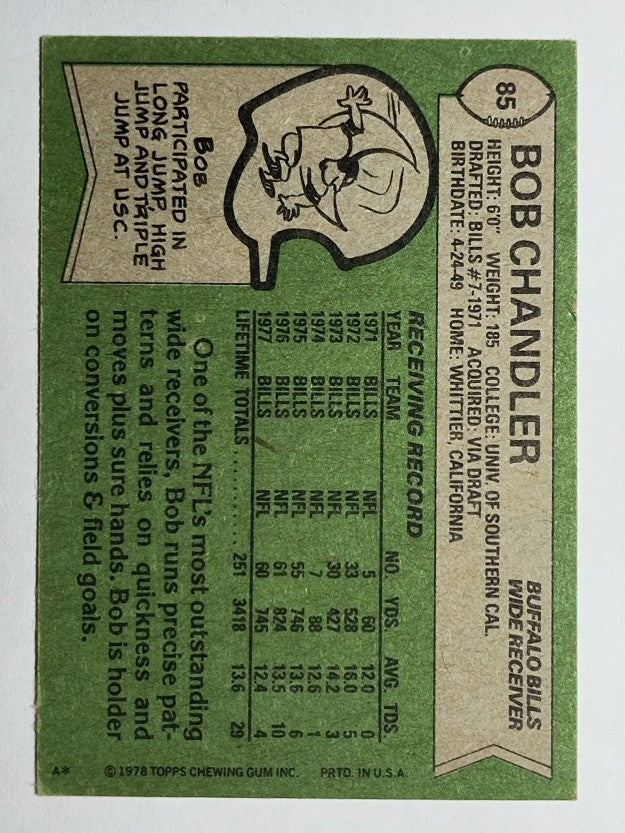 1978 Topps #85 Bob Chandler (EX)