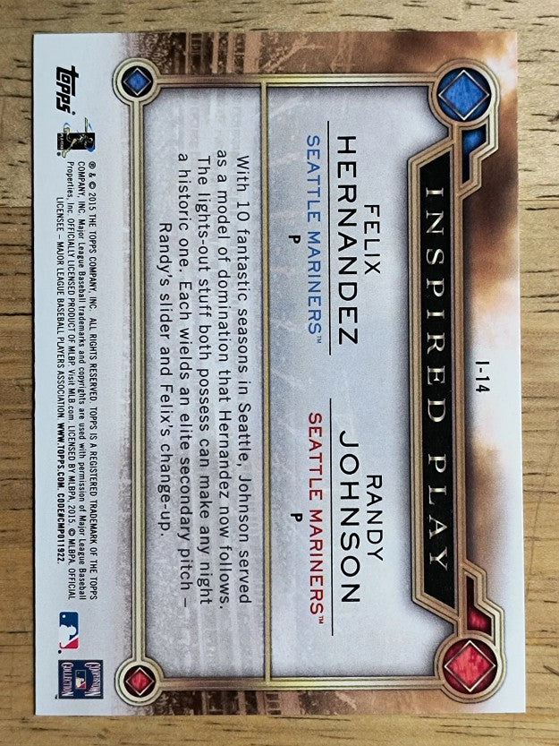 2015 Topps Inspired Play #I14 Randy Johnson/Felix Hernandez