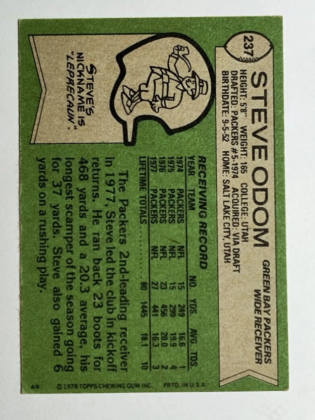 1978 Topps #237 Steve Odom (EX)