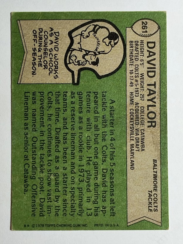 1978 Topps #261 David Taylor (VGEX)