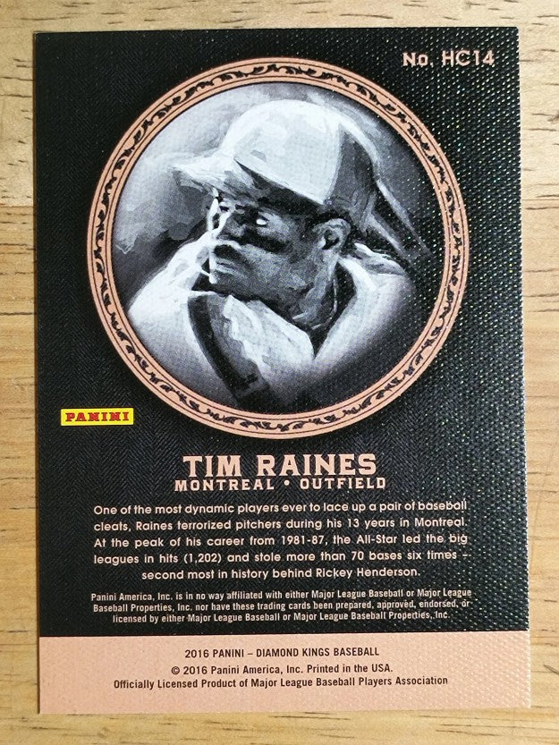 2016 Diamond Kings Heritage Collection #HC14 Tim Raines