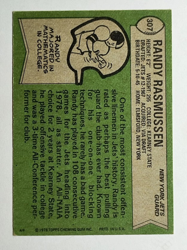 1978 Topps #307 Randy Rasmussen (EX)