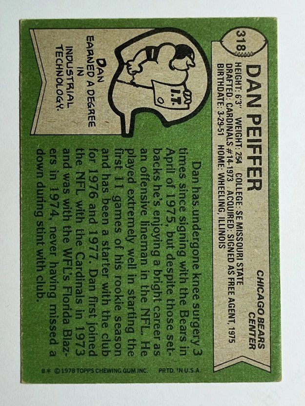 1978 Topps #318 Dan Peiffer RC (VG)