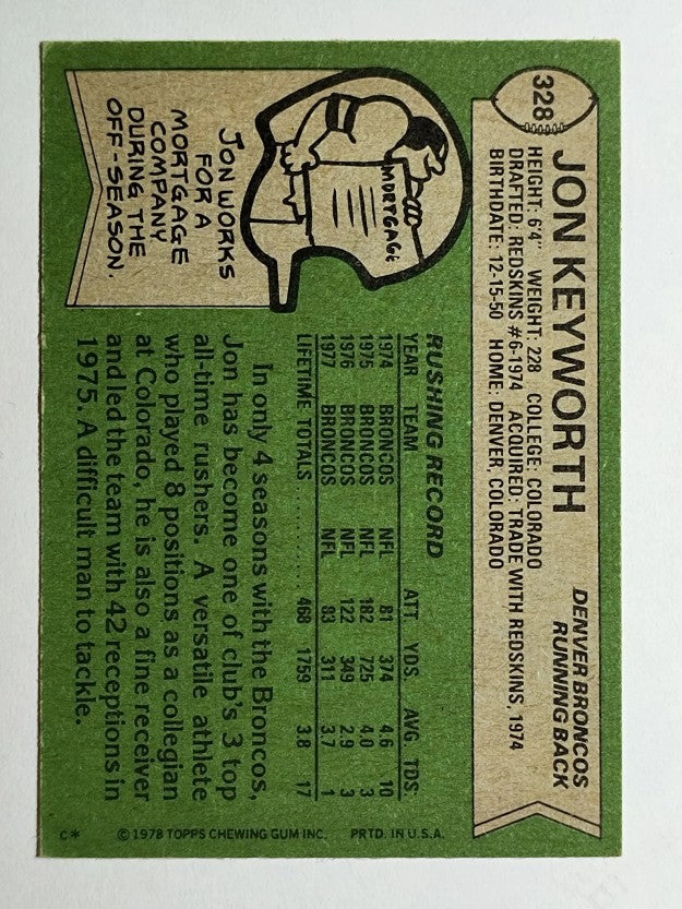 1978 Topps #328 Jon Keyworth (EX)