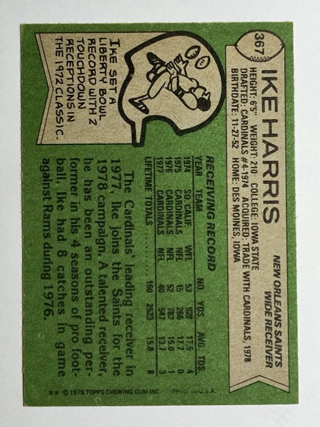 1978 Topps #367 Ike Harris (NM)
