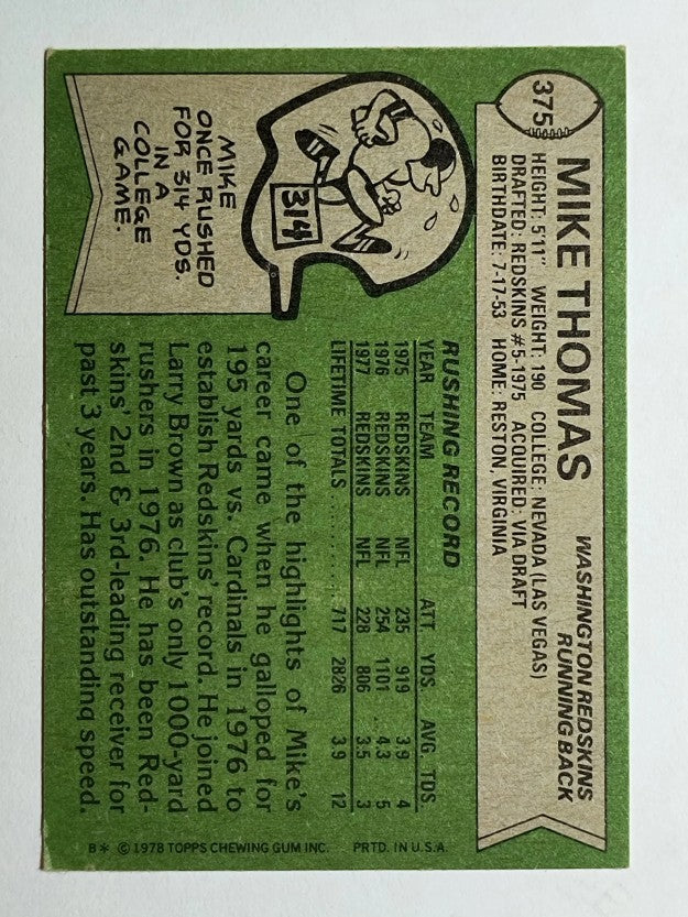 1978 Topps #375 Mike Thomas (EX)