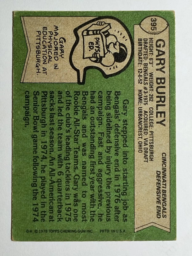 1978 Topps #395 Gary Burley RC (POOR)
