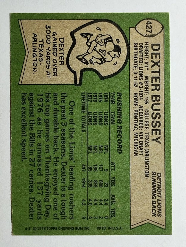 1978 Topps #427 Dexter Bussey (EXMT)