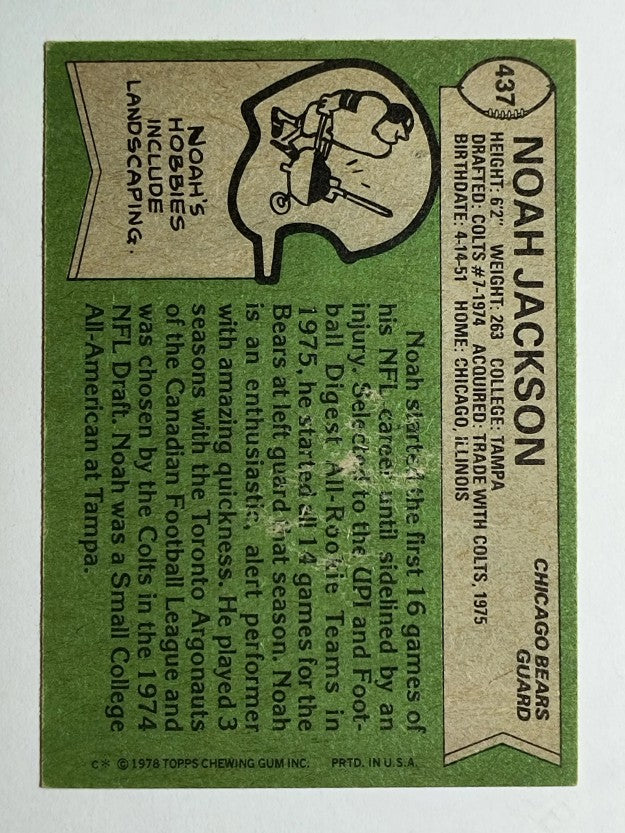 1978 Topps #437 Noah Jackson (VG)