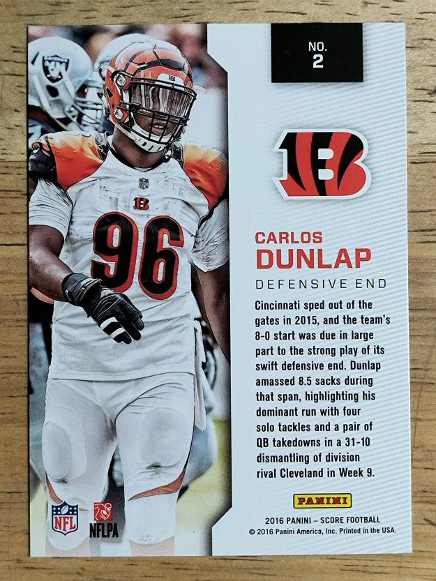 2016 Score Sack Attack Gold #2 Carlos Dunlap