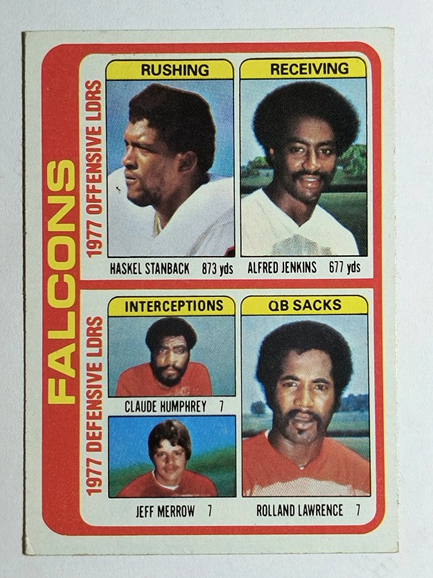 1978 Topps #501 Falcons TL/Haskel Stanback/Alfred Jenkins/Claude Humphrey (EX)