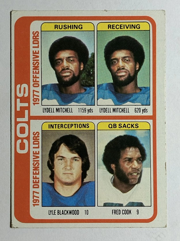 1978 Topps #502 Colts TL/Lydell Mitchell/Lyle Blackwood/Fred Cook (VG)