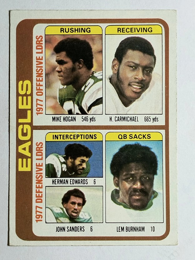 1978 Topps #521 Eagles TL/Mike Hogan/Harold Carmichael/John Sanders/Burnham (VG)