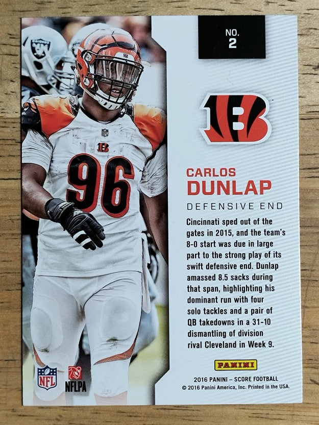 2016 Score Sack Attack Red #2 Carlos Dunlap