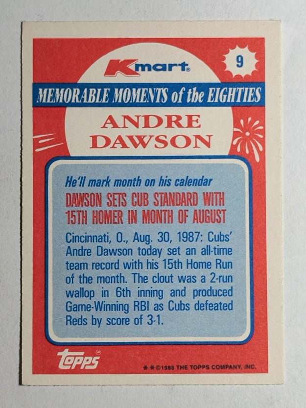 1988 K-Mart #9 Andre Dawson