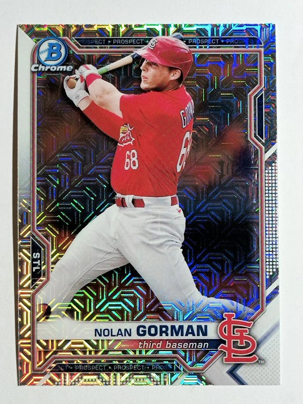 2021 Bowman Chrome Mega Box Prospects Refractors #BCP235 Nolan Gorman
