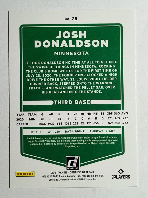 2021 Donruss Holo Red #79 Josh Donaldson