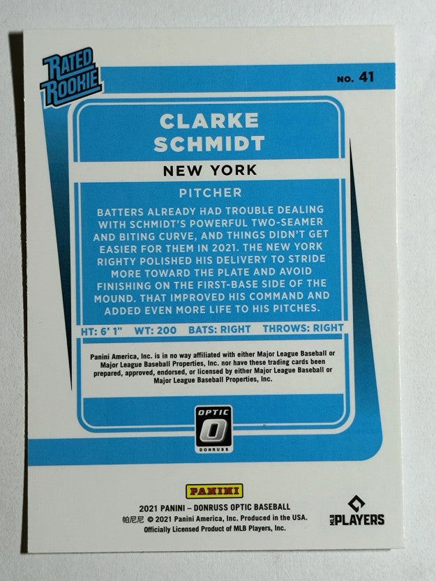 2021 Donruss Optic #41 Clarke Schmidt RR RC