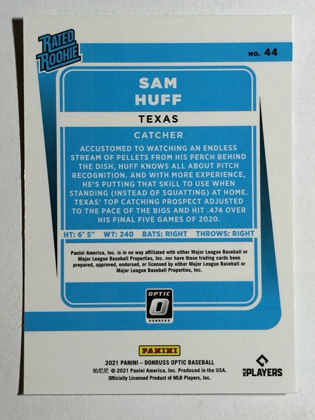 2021 Donruss Optic #44 Sam Huff RR RC