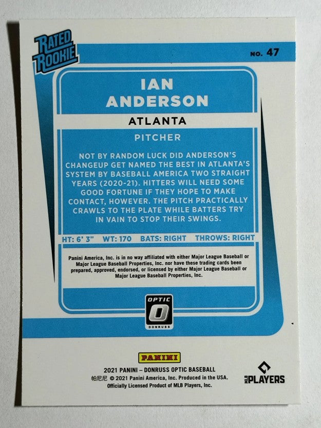 2021 Donruss Optic #47 Ian Anderson RR RC