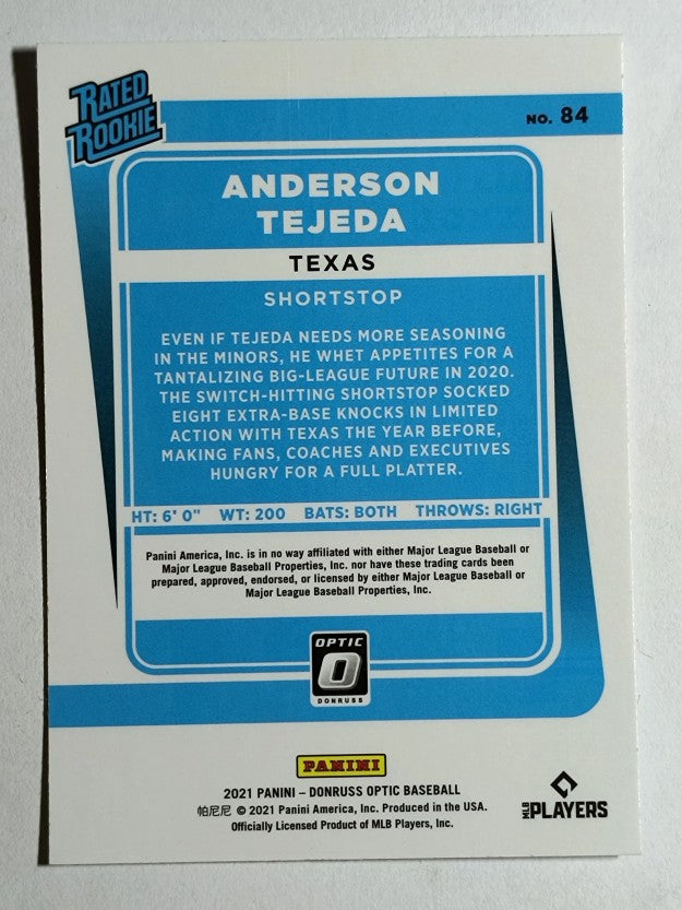 2021 Donruss Optic #84 Anderson Tejeda RR RC