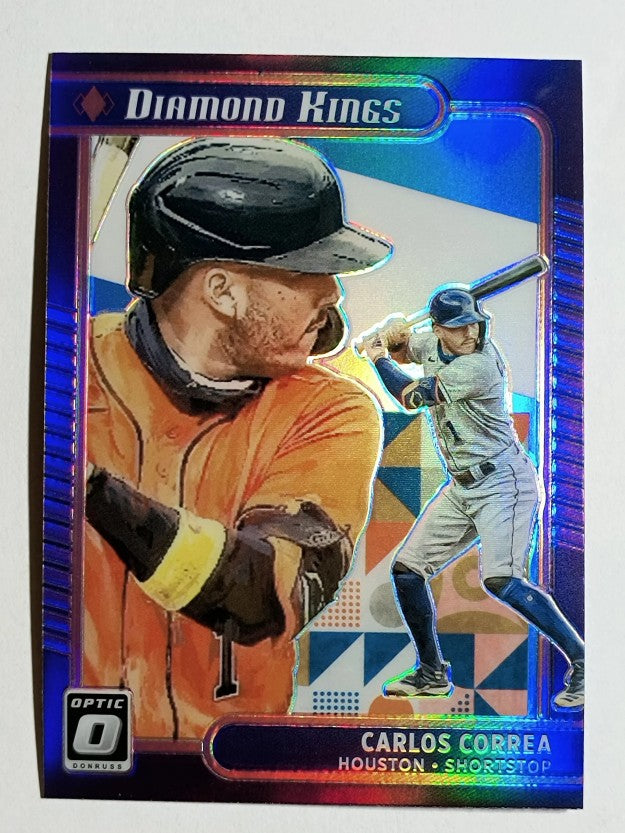 2021 Donruss Optic Carolina Blue and White #12 Carlos Correa DK
